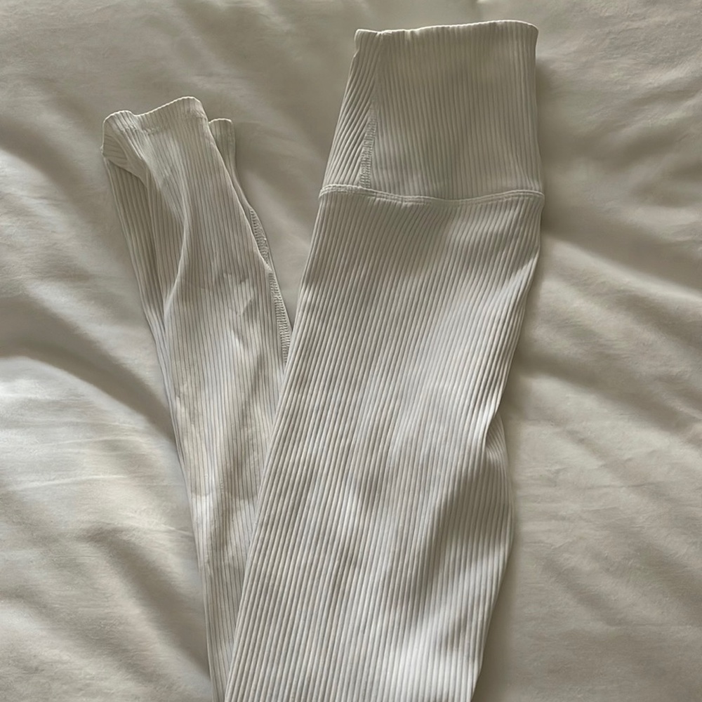 CARBON38 White leggings ribbed